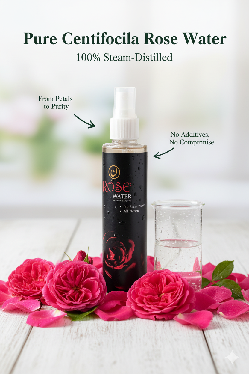 Natural Rose Water Spray - 100% Pure