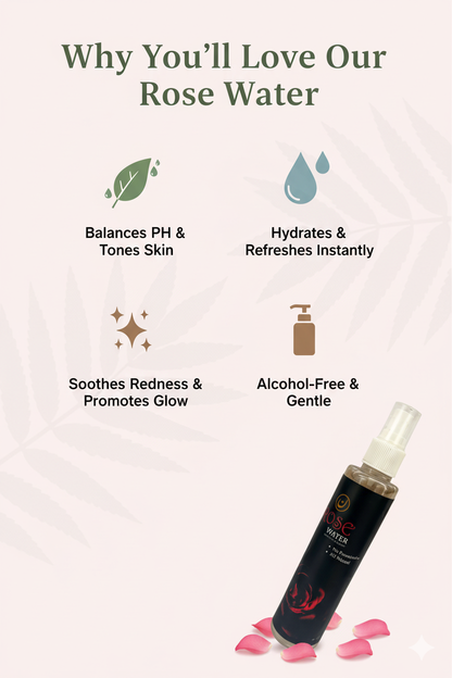 Natural Rose Water Spray - 100% Pure